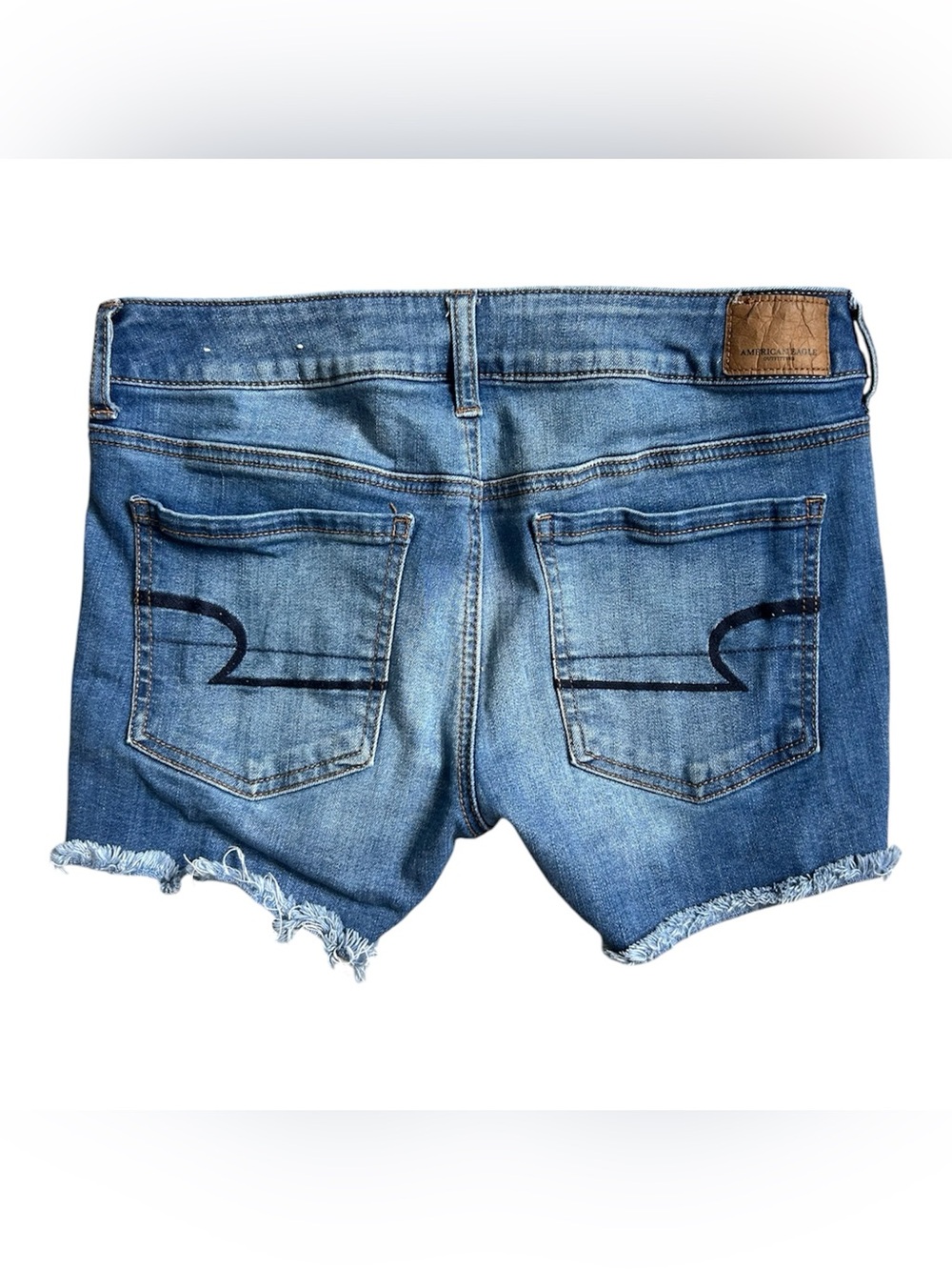 American Eagle Super Stretch Cutoff Denim Jeans size 8 - Picture 4 of 7